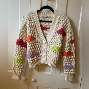 ZARA Colour Block Chunky Knit Cardigan
